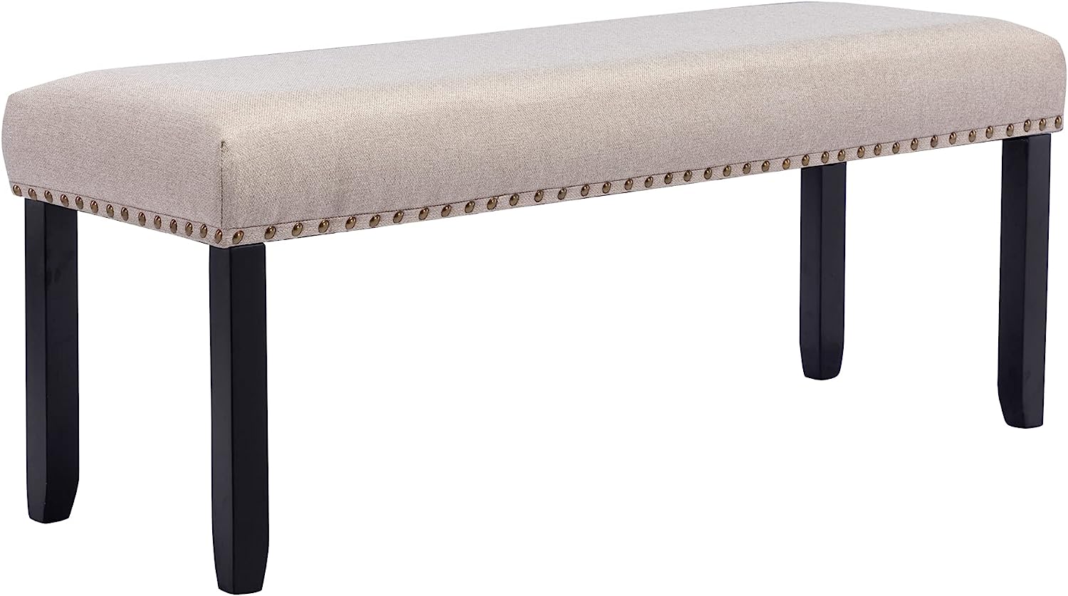 Duhome Upholstered Entryway Bench, Fabric Bedroom Bench Ottoman Bench
