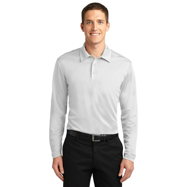 Port Authority Polo à Manches Longues en Soie pour Hommes. K540LS