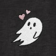 thumbnail image 2 of Dalix Heartly Ghost Embroidered Cropped Flowy Soft Cotton Short Sleeve T Shirt Womens in Dark Heather S Small, 2 of 5