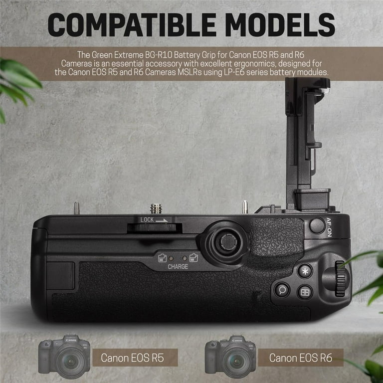 Canon - ＣＡＮＯＮ　ＢＧ－Ｒ１０（ＥＯＳ　Ｒ５，Ｒ６） Canon BG-R10 Battery Grip For EOS R5 & R6 4365C001 - Filmtools