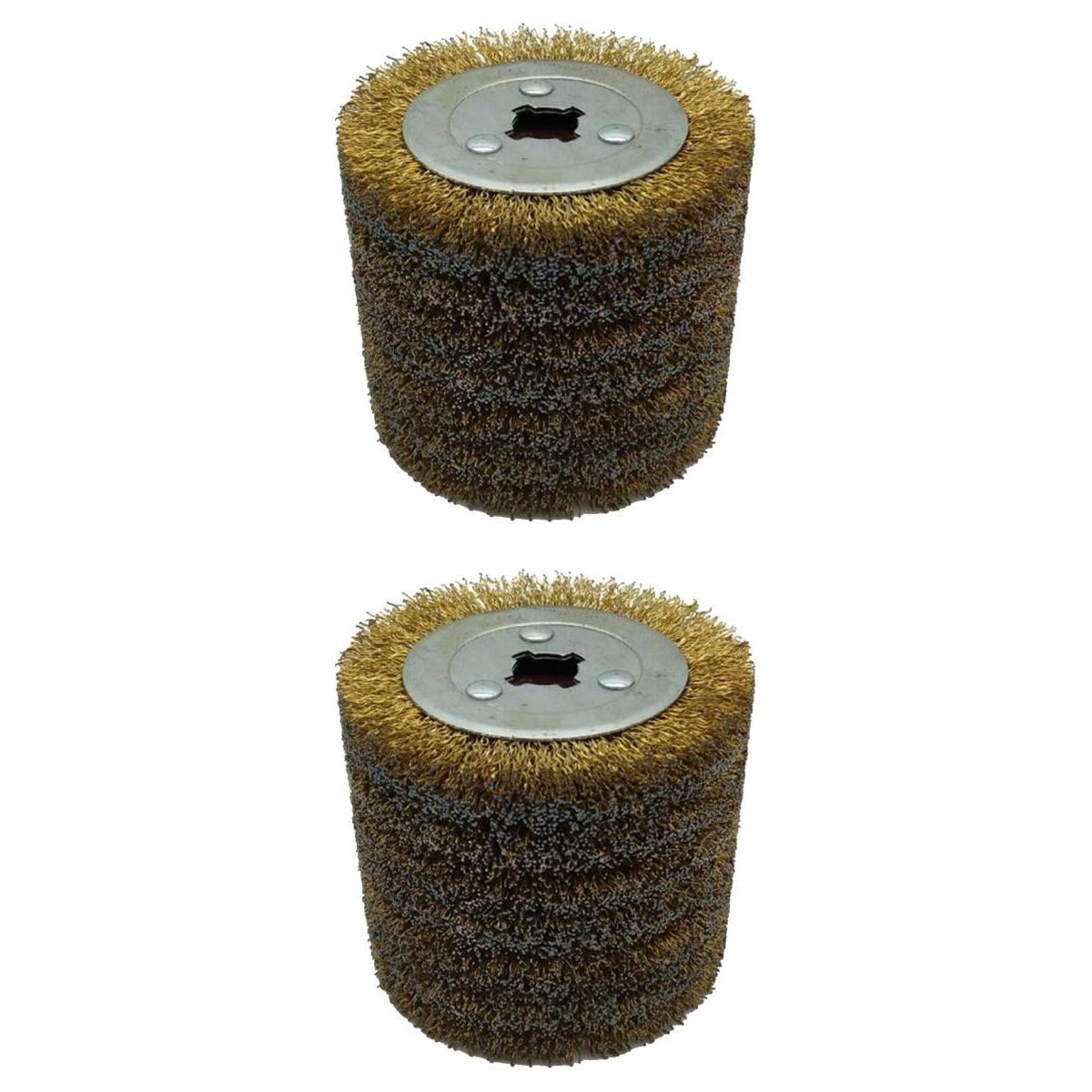 Rueda De Alambre De 200mm Para Amoladora De Banco - Quita Óxido Y Pintura, Incluye 4 Adaptadores