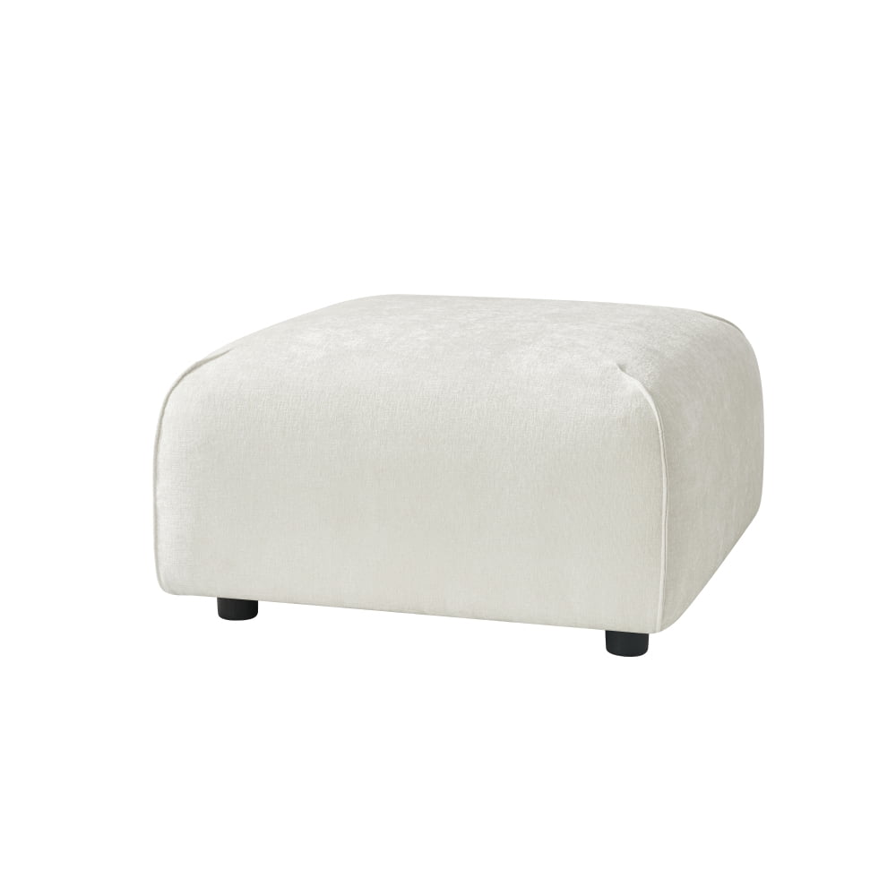 Plush Square Ottoman - Multi-Functional Extra Seating for Living Room, Bedroom, Home Office - Upholstered Footrest Stool with Soft Padding for Relaxation