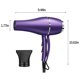 thumbnail image 3 of ¡Liquidación Total!, Secador de pelo de 2200 W con difusor: secador de pelo ligero de viaje para cabello normal y rizado, incluye boquilla de peinado para dar volumen Akmoler, 3 of 9
