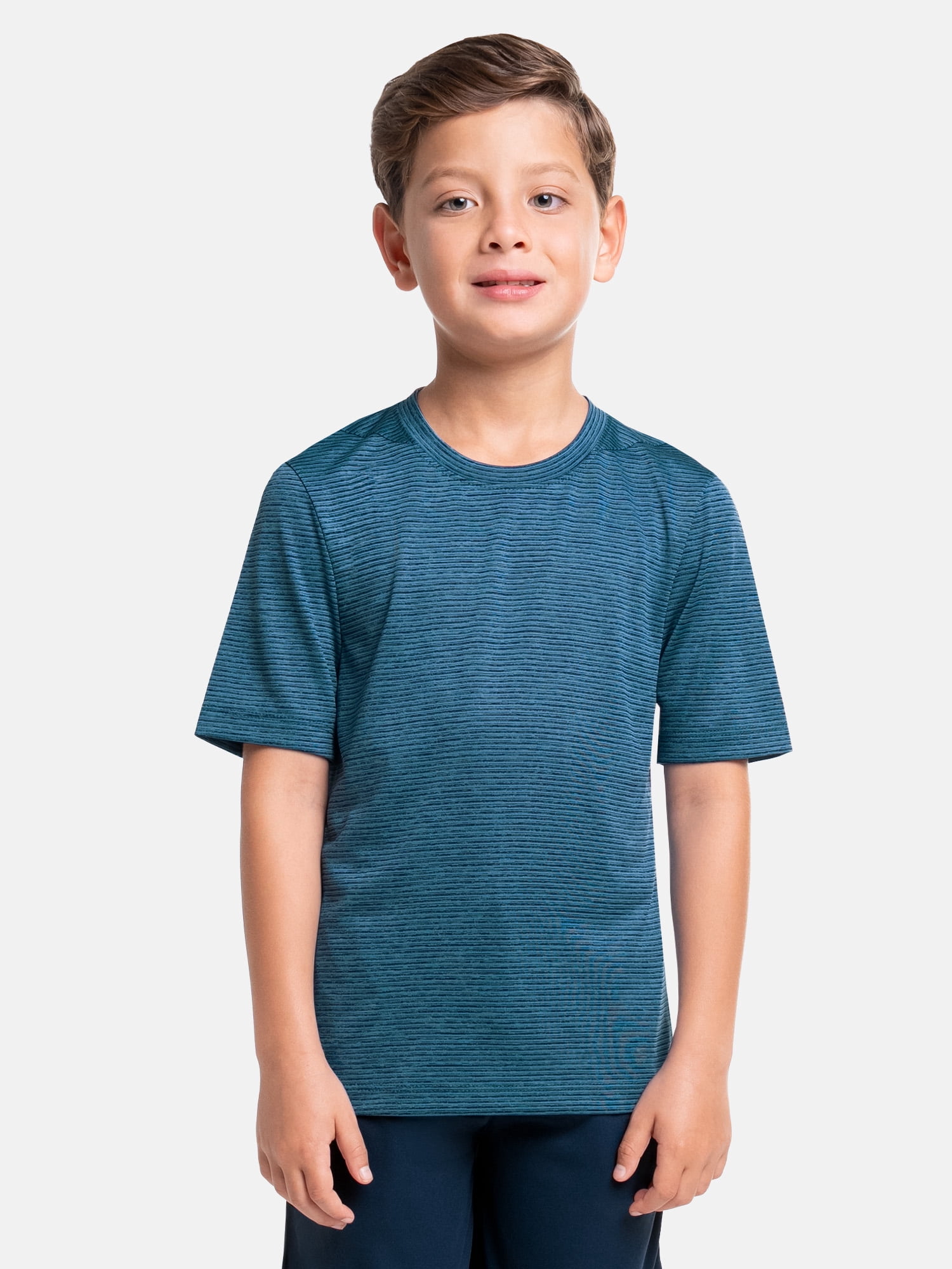 Athletic Works Boy's Short Sleeve Core Active T-Shirt 2-Pack, Sizes 4-18 & Husky