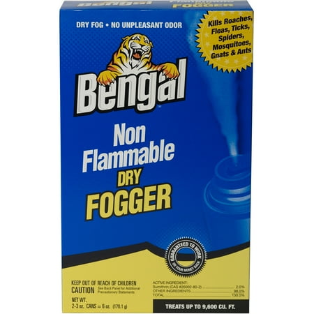Bengal Non-Flammable Dry Fogger, 6 oz, 2ct