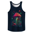 thumbnail image 5 of Tank Tops Men Casual Graphic Print Sleeveless Crewneck T Shirts Summer Workout Comfortable Lightweight Vest Black XXXL, 5 of 5