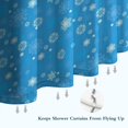 thumbnail image 6 of Blue Christmas Snowflake Pattern Shower Curtain 36"x72" ,Bathroom Decorative Shower Curtains Set with 12 Hooks,Modern Waterproof Washable Shower Curtain, 6 of 6
