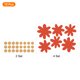 thumbnail image 3 of Adhesivo de pared Uxcell PVC, pegatinas de margaritas, rojo, naranja, 72 piezas (6 hojas), 3 of 6