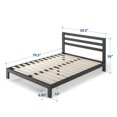 thumbnail image 6 of Mellow Modernista Classic Heavy Duty 10 Inch Metal Platform Bed with Headboard and Wooden Slats, Black, Queen, 6 of 7