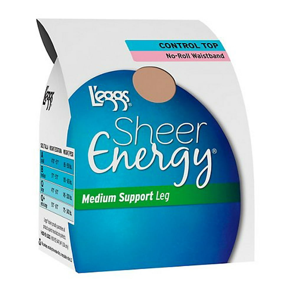 L'eggs L'eggs Sheer Energy Waistband Free Control Top, Sheer Toe