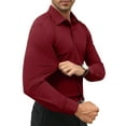 thumbnail image 5 of sogami Men's Long Sleeve Muscle Fit Dress Shirt Casual Button Down Shirts, 5 of 7