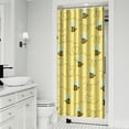 thumbnail image 2 of Cartoon Honey Bee Shower Curtain - Waterproof Bathroom Decor with Print Design, Metal Grommets & 12 Hooks, Fade-Resistant Fabric, 2 of 5