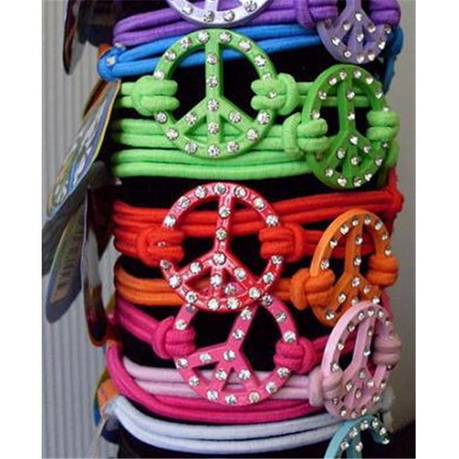 Nu-IMage International BA-307PC2 Bling Peace Bracelets Stretchy, Assorted 36 Piece by Nu-Image International