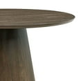 thumbnail image 5 of Kevinplus 47.24'' Round Modern Style MDF Wood Dining Table for Kitchen, Living Room, Cafe, Stylish Leisure Desk with Sturdy Cylindrical Base, for Small Spaces, Apartment,Walnut, 5 of 11