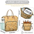 thumbnail image 5 of Magical Forest Mushrooms Insulated Lunch Bag – Dual Compartment Leakproof Lunch Box with Waterproof Cooler Tote Stylish Botanical Mushroom Design for Work and Travel, 5 of 7