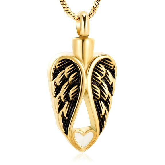 Cremation Jewelry Urn Necklaces for Ashes Angel Wings Heart Urn Ashes Keepsake Memorial Jewelry