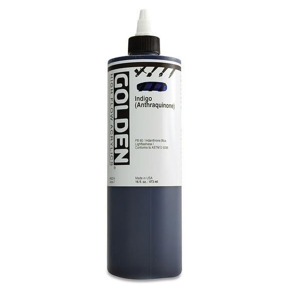 Golden� High Flow Acrylic, 16 oz., Indigo Anthraquinone