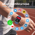 thumbnail image 5 of ACHOICE 1.8" Smart Watch for Men Women, Fitness Tracker with Bluetooth Call, Smartwatch with Alexa Built-in, 105+ Workout Tracker, IP68 Waterproof, Fits for Iphone Android, for Gift Blue, 5 of 9