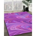 thumbnail image 3 of Ahgly Company Machine Washable Indoor Rectangle Transitional Fuchsia or Magenta Purple Area Rugs, 2' x 4', 3 of 7