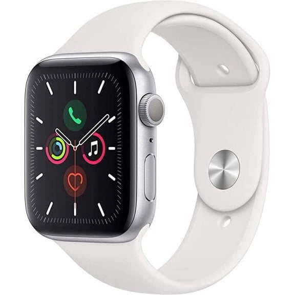 Pre-Owned Apple Watch Series 5 (GPS, 40mm) - Silver Aluminum Case with White Sport Band