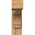 thumbnail image 2 of Ekena Millwork 8"W x 26"D x 26"H Merced Block Rough Sawn Bracket w/ Offset Brace, Western Red Cedar, 2 of 25