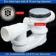 thumbnail image 4 of Tapón de protección para bañera, tapón de desagüe de lavabo universal de fácil limpieza para reemplazo de bañera de baño, silicona de latón endurecido cromado, sello doble para protección de junta de, 4 of 5