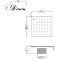 thumbnail image 2 of Dawn SNE050504 Nile River Series Square Shower Drain - 5.09 x 5.09 in., 2 of 2