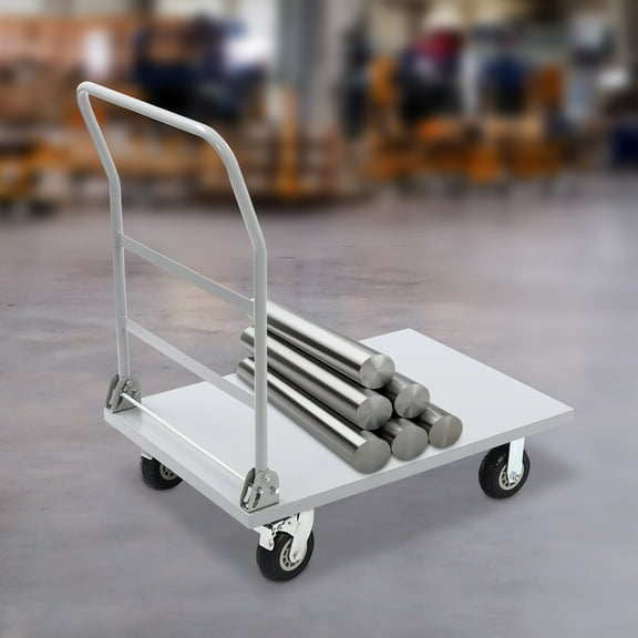 Folding Platform Cart Rolling Flatbed Cart Hand Platform Truck Push Dolly 220LBS