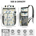 thumbnail image 3 of Travel Cooler Bag - White Cartoon Dinosaurs Skateboards Pattern Camping Beer Cooler Backpack with Bottle Opener- Waterproof Insulated Picnic Backpacks - Cooler Bag for Beach, 3 of 6