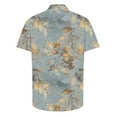 thumbnail image 5 of Wancir Chemises pour Hommes en Solde Mode Décontractée Imprimé Feuille Manches Courtes Chemise à Col Rabattu, 5 of 5