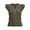 Army Green, variant on Women's V Neck Ruffle Short Sleeve Blouse Button Front Casual Loose Fit Solid Top with Plain Back for Daily Wear