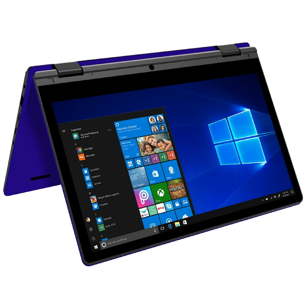 Ematic 11.6" Convertible Touchscreen Laptop with Windows 10 S, 2GB RAM