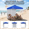 thumbnail image 4 of EAGLE PEAK 6.6 x 6.6 ft Easy Set Up Straight Leg Pop Up Outdoor Canopy with One Removable Wall,Blue, 4 of 9