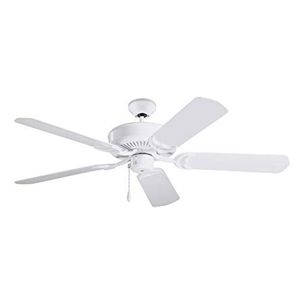 Kathy Ireland Home Sea Breeze Outdoor Ceiling Fan 52 Inch Wet Rated With 5 Weather Resistant Blades Semi Flush Mount 3 Downrod Light Kit Adaptable Appliance White Com Sea Breeze Outdoor Ceiling Fan 52 Inch, Can You Convert A Flush Mount Ceiling Fan To Downrod
