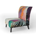 thumbnail image 2 of Designart "Colorful Turquoise Woman Eye Art" Upholstered Modern Accent Chair and Arm Chair, 2 of 5