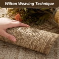 thumbnail image 2 of SIXHOME 8'x10' Outdoor Rug, Farmhouse Medallion Patio Rug, Indoor Outdoor Polypropylene Weave Textured Carpet, Water-Resistant, Quick-Dry Rug for Porch, Balcony, RV, Garden, Neutral Brown, 2 of 8
