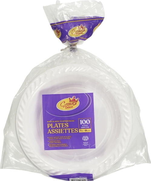 PLASTIC PLATES 7", Elevate your dining experience with the Crown Plastic Plates 7" - 100-Pack. Meticulously designed for your convenience, these high-quality plastic plates are the go-to choice for various meal needs. They are robust, adaptable, and poised to make your dining moments truly exceptional.
Key Features:
<