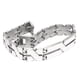 thumbnail image 5 of Pulsera punk de acero inoxidable en forma de X para hombre, brazalete ajustable, cadena de mano decorativa (plata), 5 of 6