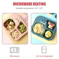 thumbnail image 4 of MesaSe 4Pcs/Set Wheat Stalk Kids Dinnerware Set - Children Dishes - Food Plate Spoon Fork Set Dishware, Cartoon Tableware, Dishwasher Safe Kids Healthy Mealtime, BPA Free (Dinosaur), 4 of 5