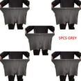 thumbnail image 1 of 5PCS Set Men Boxers Plus Size Full Cotton Boxer Underwear 5PCS GREY 5XL 125-140kg, 1 of 6