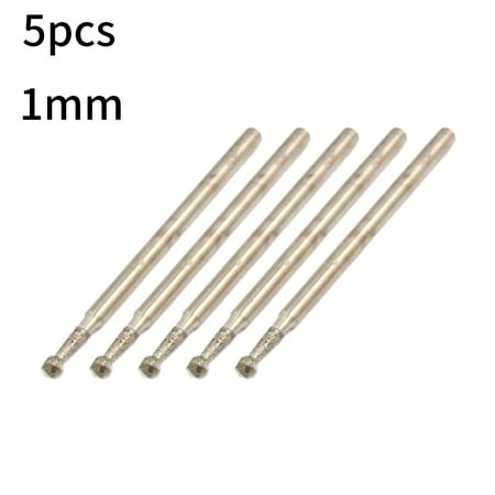 

0.5mm-3mm Ball Round Rotary Diamond Burr Drill Bit Grinding Carving 5pcs