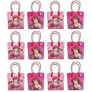 CharmedShinny Glittered Little Mermaid Party Candy Bags Kids Birthday Favor  Bags; Aqua; 8 pieces 