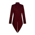 thumbnail image 4 of LEKWK Mens Tailcoat Gothic Steampunk Costume Vintage Victorian Jacket Medieval Vampire Classic Cosplay Festival Themed Party Halloween Costume, 4 of 7