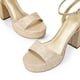 thumbnail image 4 of Sandalia Dream Pairs SDHS2423W Tacón Grueso Dorado con Brillo, 4 of 6