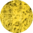 thumbnail image 1 of Ahgly Company Indoor Round Abstract Yellow Modern Area Rugs, 8' Round, 1 of 4