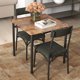 thumbnail image 4 of Juego de Mesa y Sillas de Comedor para 2, Mesa de Cocina Compacta con 2 Sillas Tapizadas en PU, Juego de Muebles de Comedor Que Ahorra Espacio para Espacios Pequeños, 4 of 7