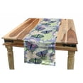 thumbnail image 1 of Floral Table Runner, Flying Butterflies on Grunge Style Background Flowers in Pastel Tones, Dining Room Kitchen Rectangular Runner, 3 Sizes, by Ambesonne, 1 of 2