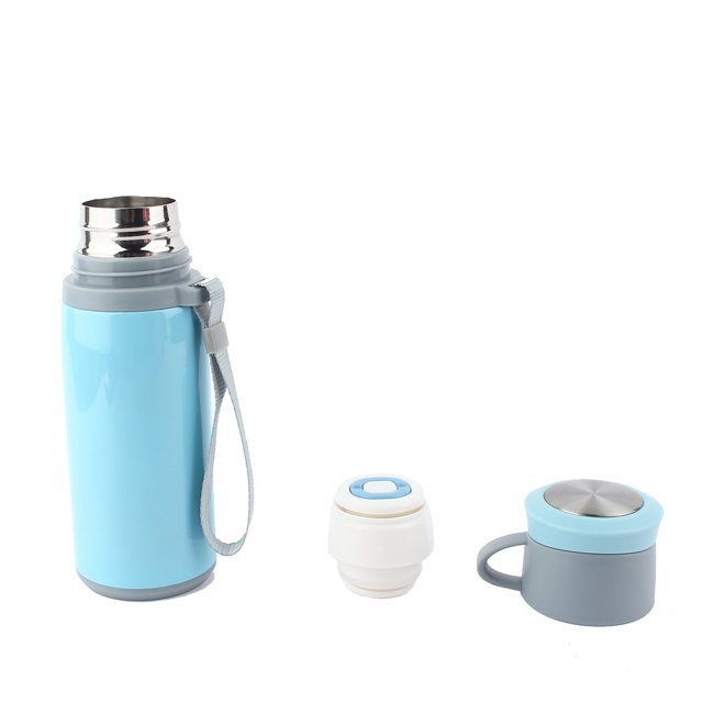 350ml de Acero Inoxidable Doble Pared Vacío Taza Botella Térmica Negocios Agua Té (Bllue)