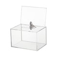 thumbnail image 3 of Injueey Caja de votación transparente, contenedor, caja de boletos para rifa, para recepción de escritorio Almacenamiento y organización del hogar, 3 of 6
