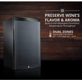 thumbnail image 6 of Ivation 33 Bottle Dual Zone Wine Cooler Refrigerator W/Large Freestanding Wine Cellar Glass Door Black, 6 of 6